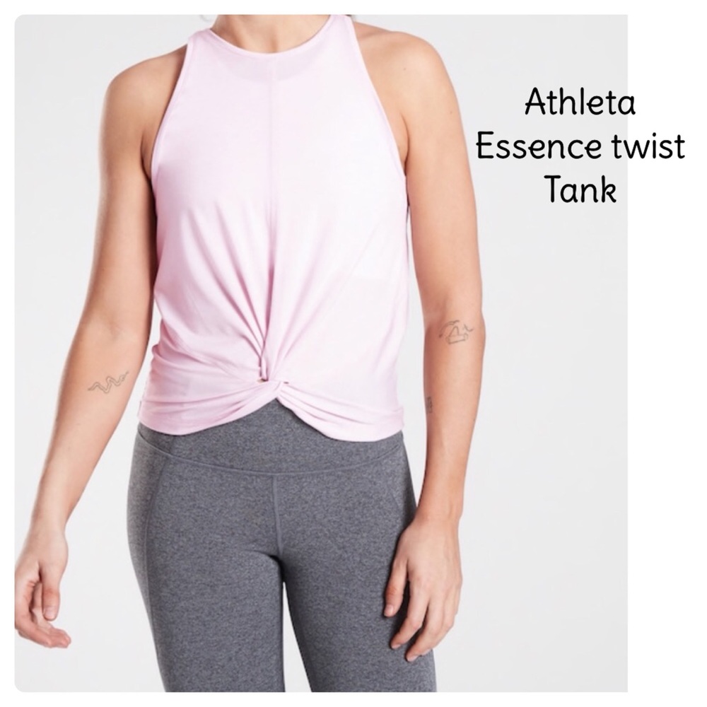 {Athleta} Brand new-Essence Twist Tank in blush